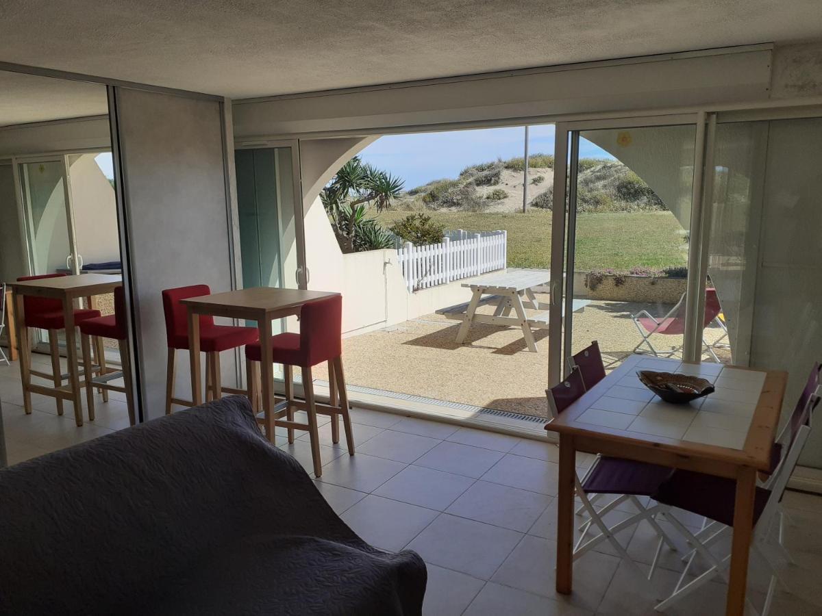 App 4 pers, accès direct plage, parking, Terrasse Agde Esterno foto