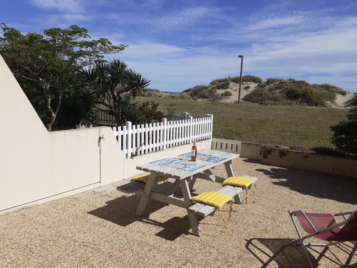 App 4 pers, accès direct plage, parking, Terrasse Agde Esterno foto
