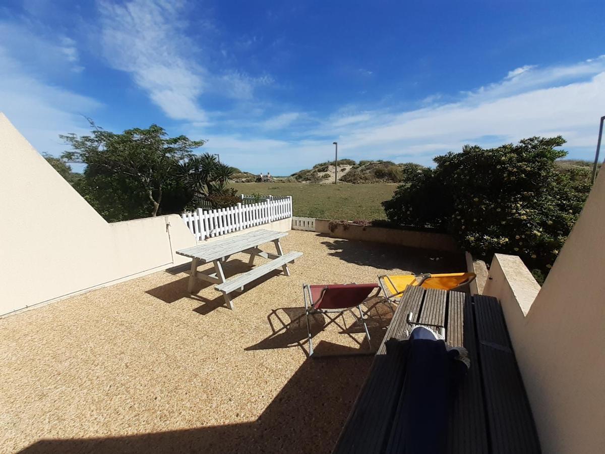 App 4 pers, accès direct plage, parking, Terrasse Agde Esterno foto